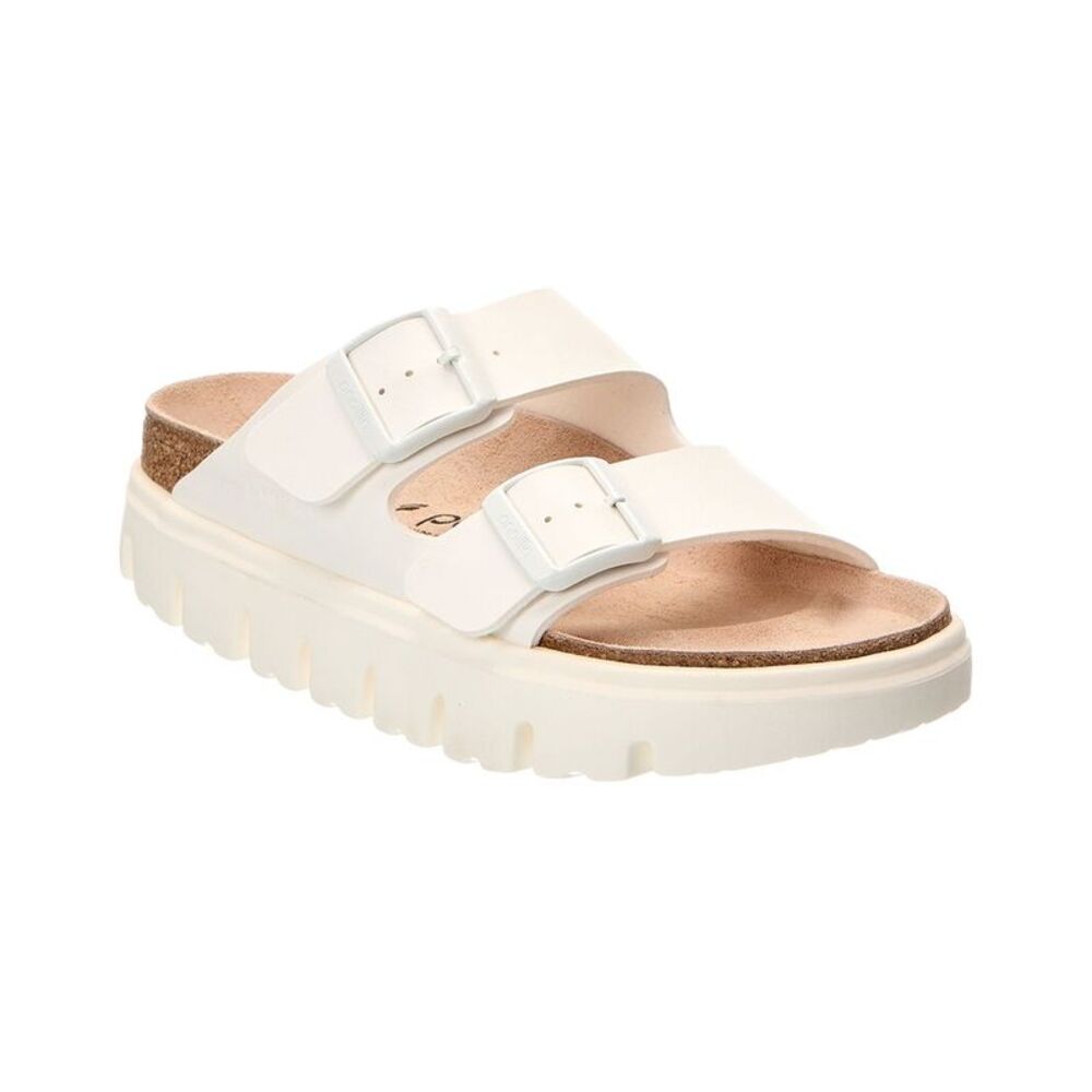 Birkenstock Arizona Platform Leather Sandal, White